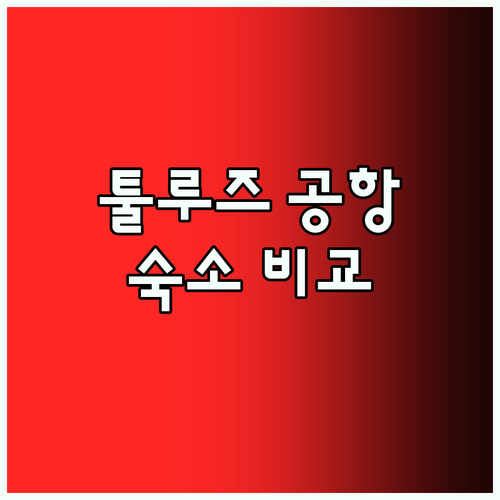 툴루즈 공항 근처 숙소 완벽 분석 햄