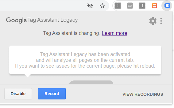 google tag assistant lengacy 사용법