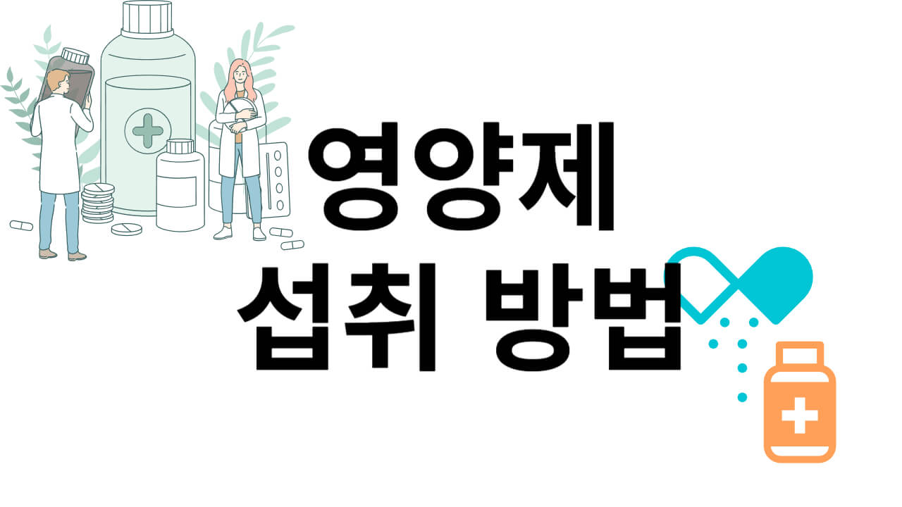 영양제 섭취 방법