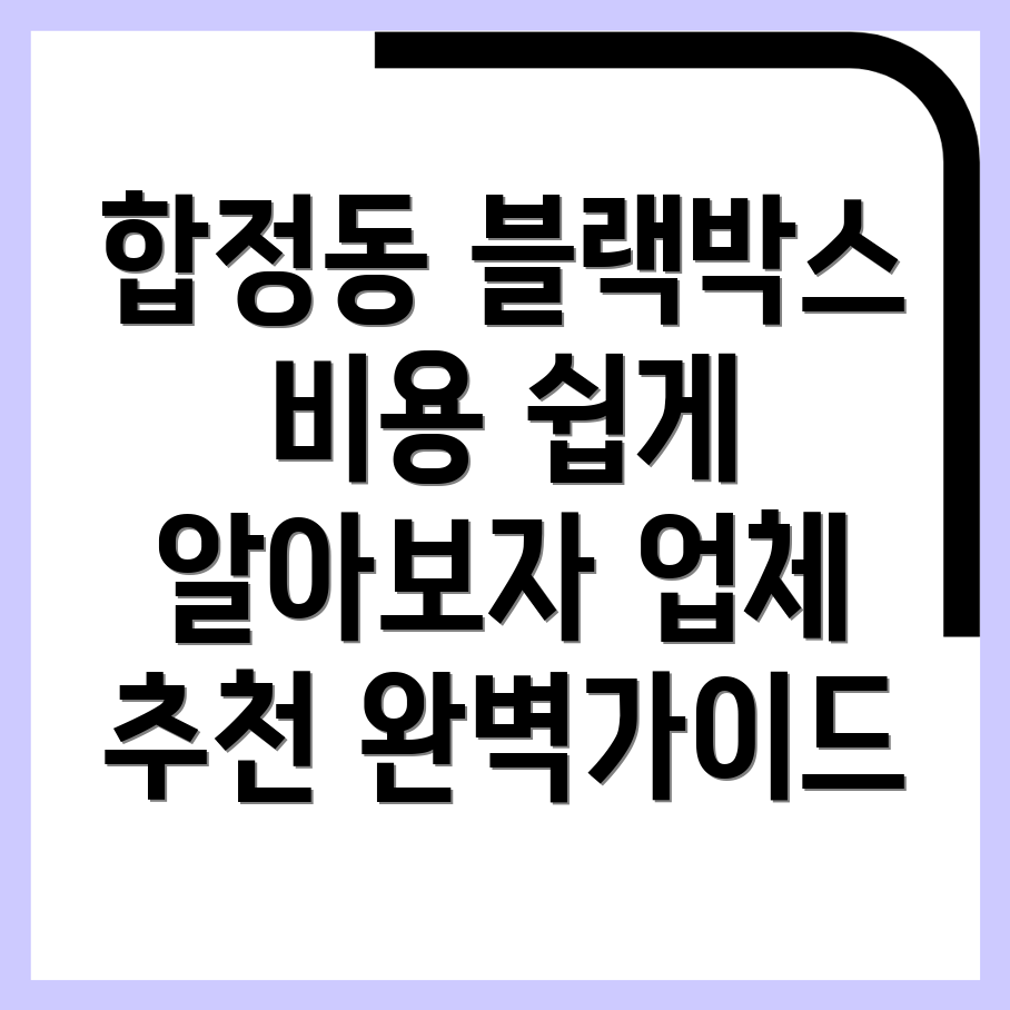블랙박스 설치 비용
