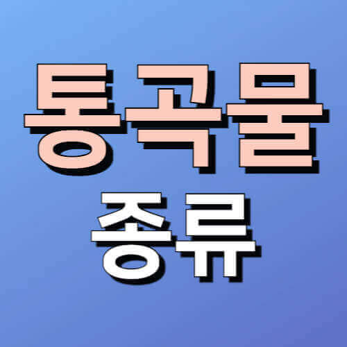 통곡물 종류라고 적힌 이미지