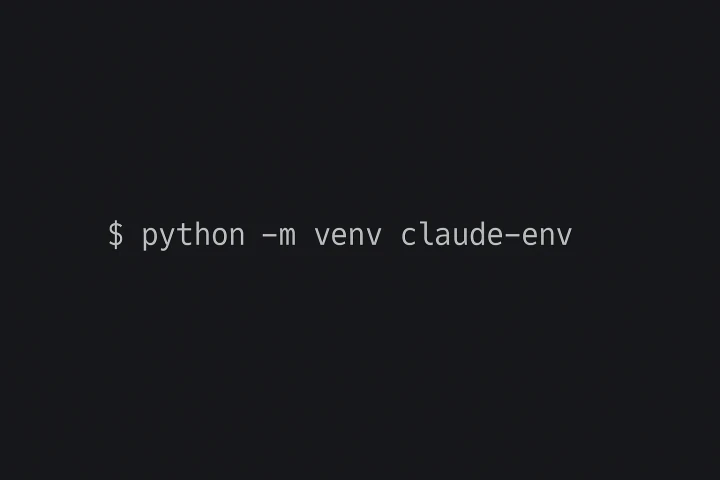 Python 가상환경 구성 예시