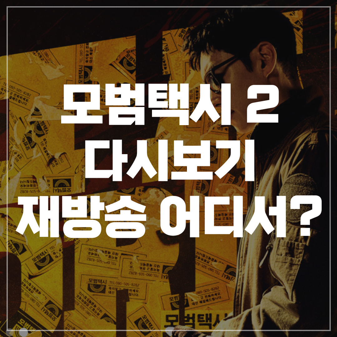  모범택시2 몇부작? 재방송 다시보기 정보