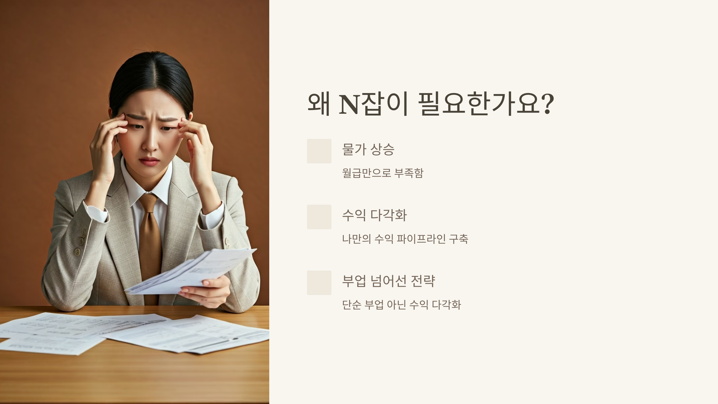 왜 N잡이 필요한가요?