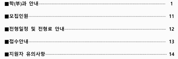 건양대 모집요강 (편입학)