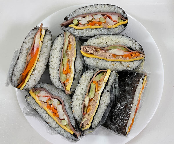  접어 먹는 김밥 만들기 : 접는 김밥 : 사각 김밥 만들기 : 아이들 반찬