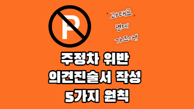  주정차 위반 의견진술서 작성 5가지 노하우, 과태료 면제 가능성↑
