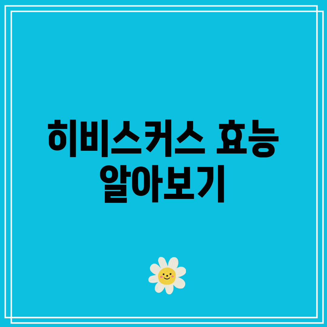 히비스커스 효능 알아보기