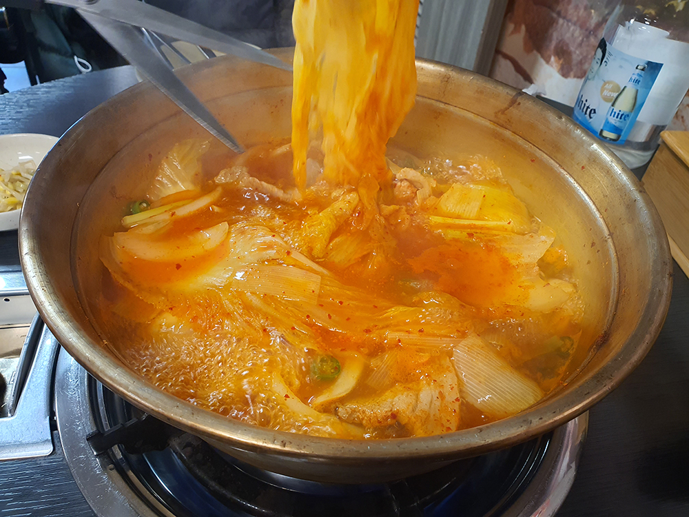  원조명동찌개마을 오금본점, 양푼돼지고기김치찌개 먹어본 후기