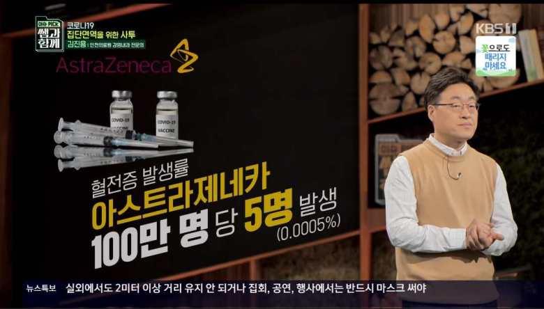  아스트라제네카 백신 혈전증 발생 확률