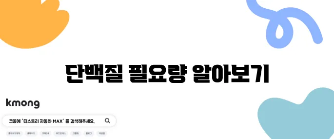 하루 단백질 섭취량 계산 방법을 효과적으로 정리했습니다!
