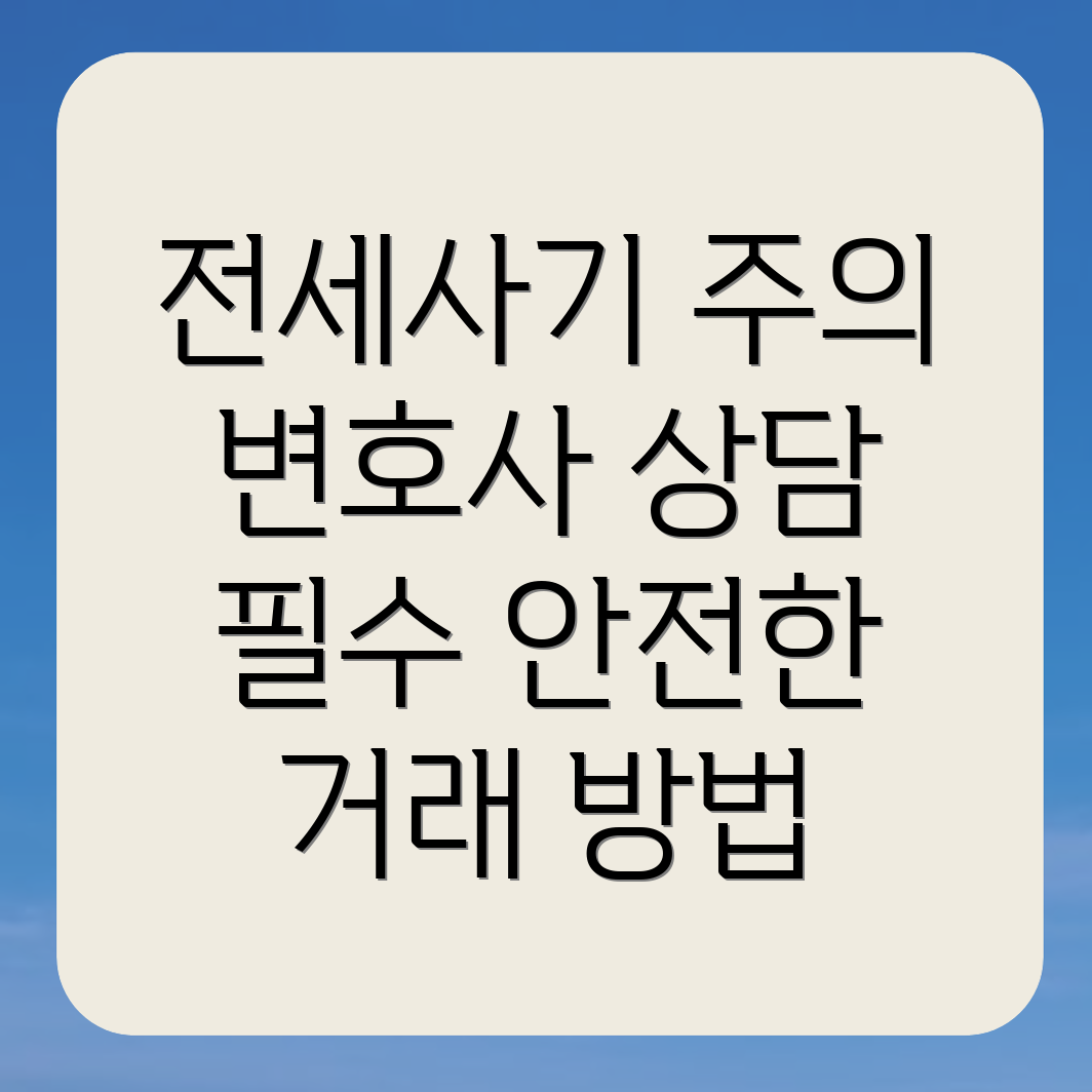 인천 전세사기 변호사 비용