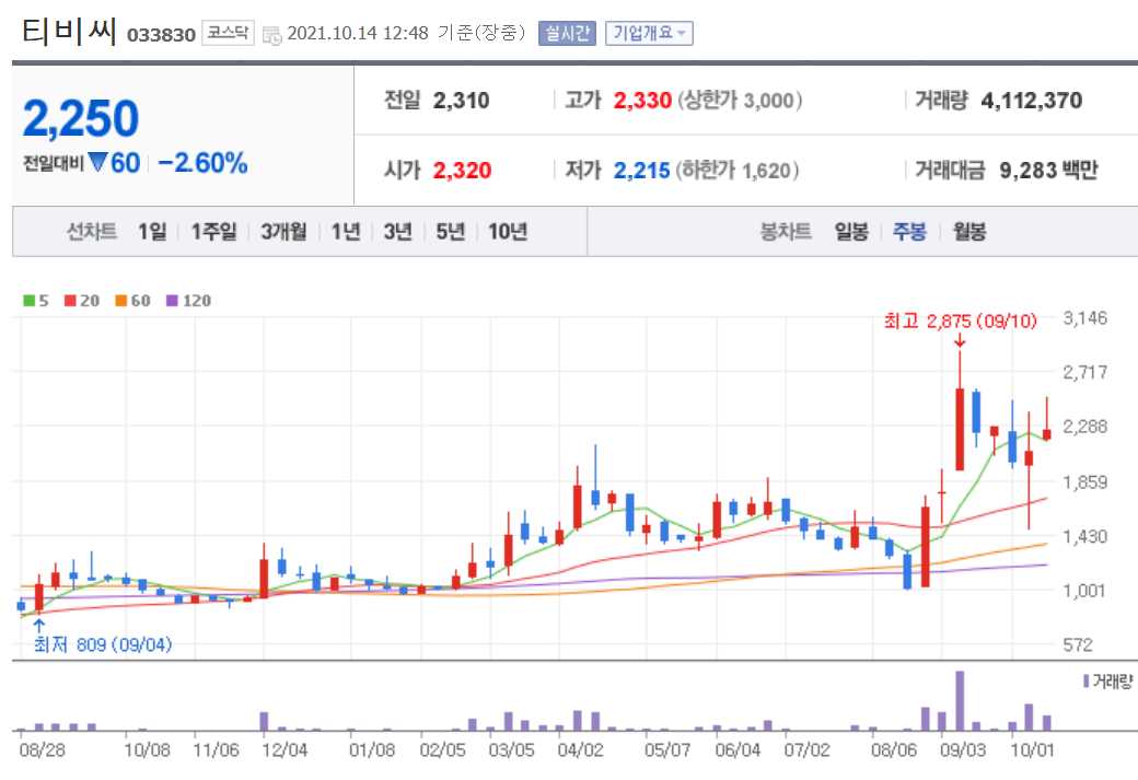 홍준표 관련주 대장주