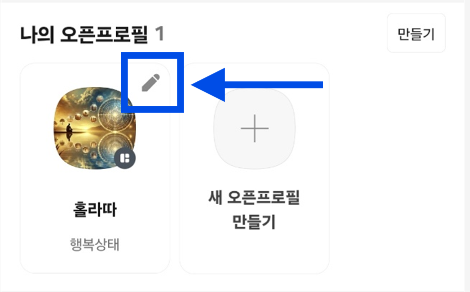 카카오톡 오픈채팅 1:1 개인톡 하기 - 오픈 프로필 생성/삭제 방법