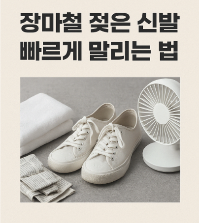 장마철 젖은 신발 빠르게 말리는 법: 뽀송하게 관리하는 꿀팁