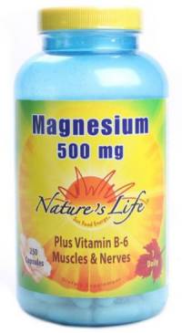 네이쳐스라이프 마그네슘 500mg 플러스 비타민 B6 캡슐&#44; 1개&#44; 250정