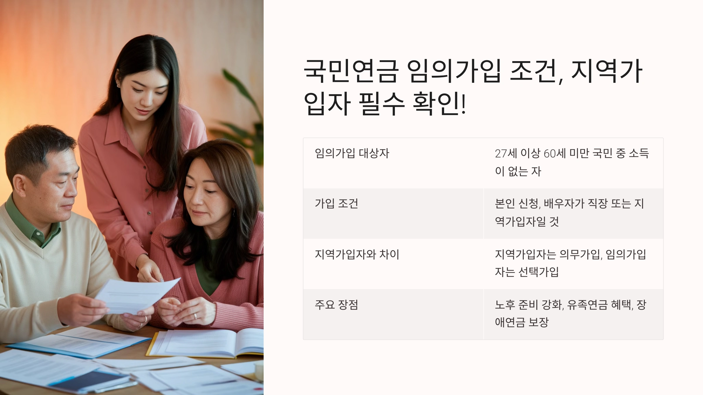 국민연금 임의가입 조건, 지역가입자 필수 확인!