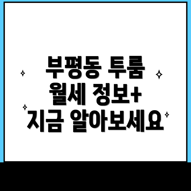 부산 중구 부평동3가 투룸 월세