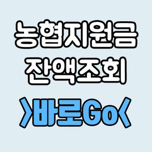  농협 긴급재난지원금 잔액조회 쉽게하기