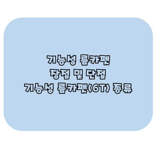  기능성 륨카펫 장점과 단점 / 기능성 륨카펫(6T) 종류