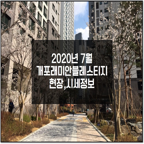  2020년 7월 개포래미안블레스티지 시세 정보