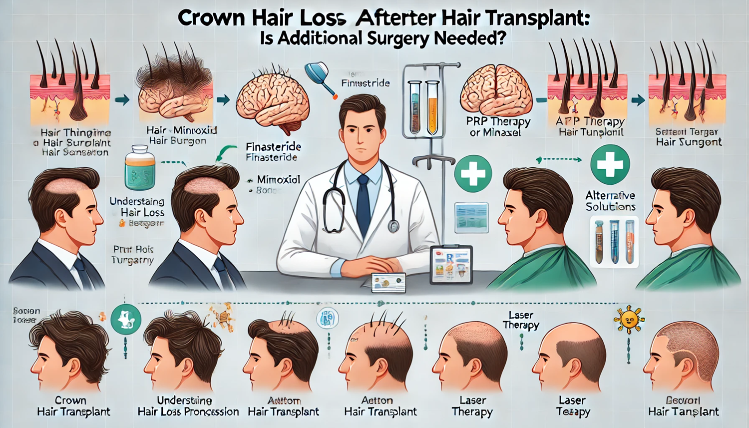 모발이식 후 정수리 탈모, 추가 시술이 필요할까?