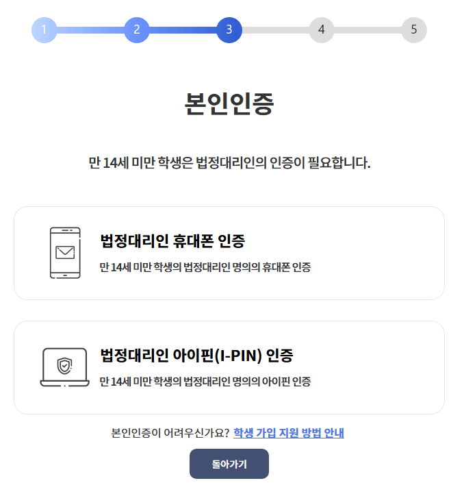 법적대리인 인증
