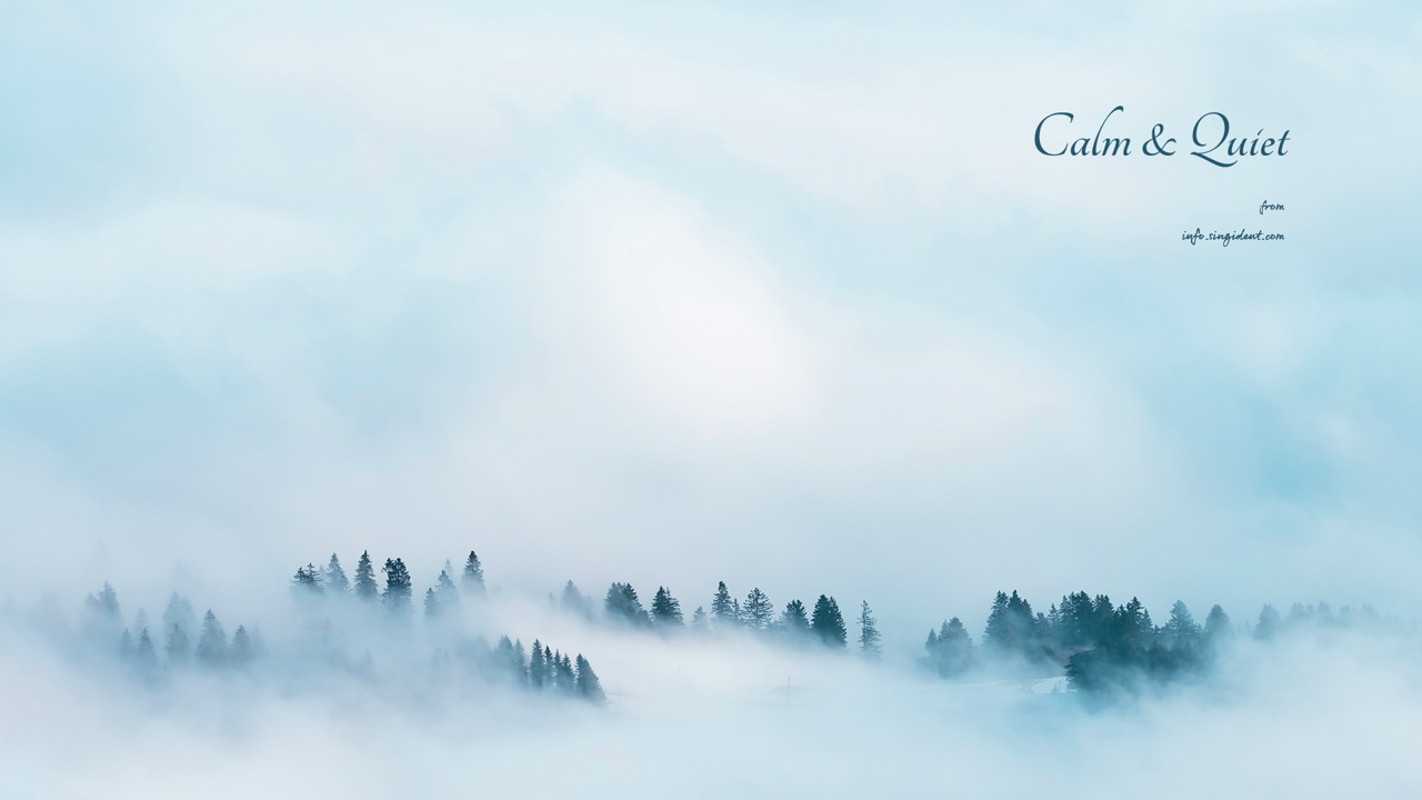 05 짙은 안개 속 산 C - Calm &amp; Quiet 안개배경화면