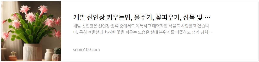 게발 선인장 키우기