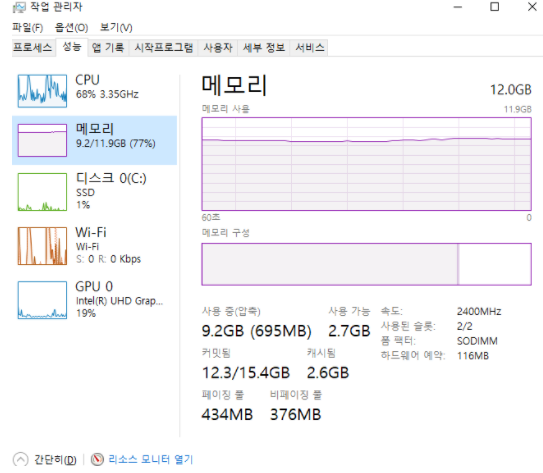  Acer 스위프트 3 노트북 (SF314-54-572H) 램 업그레이드 후기