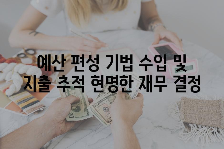 예산 편성 기법 수입 및 지출 추적 현명한 재무 결정