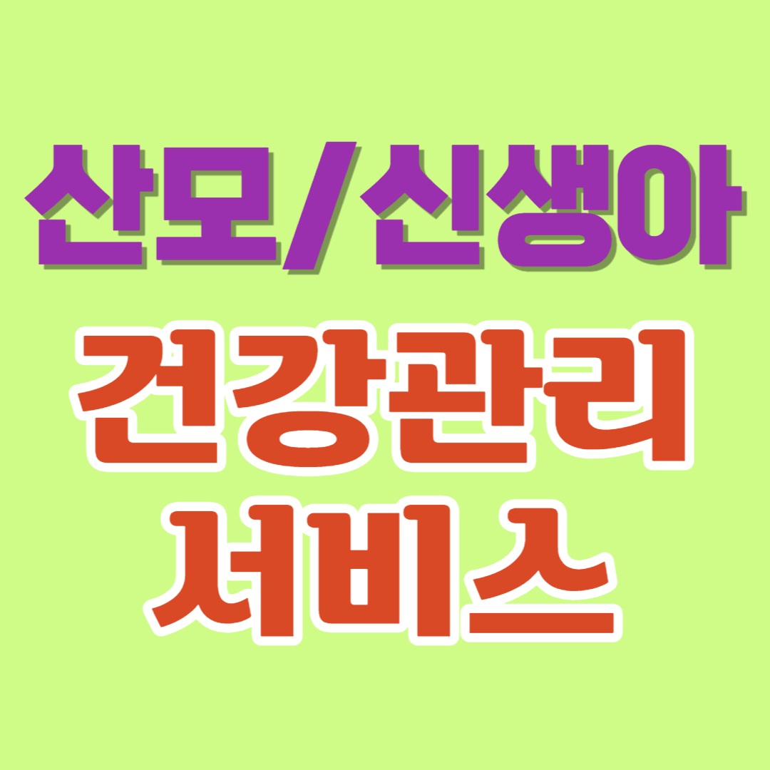  산모·신생아 건강관리 서비스 신청하는 법-지원대상/이용비용/서비스기간과 내용