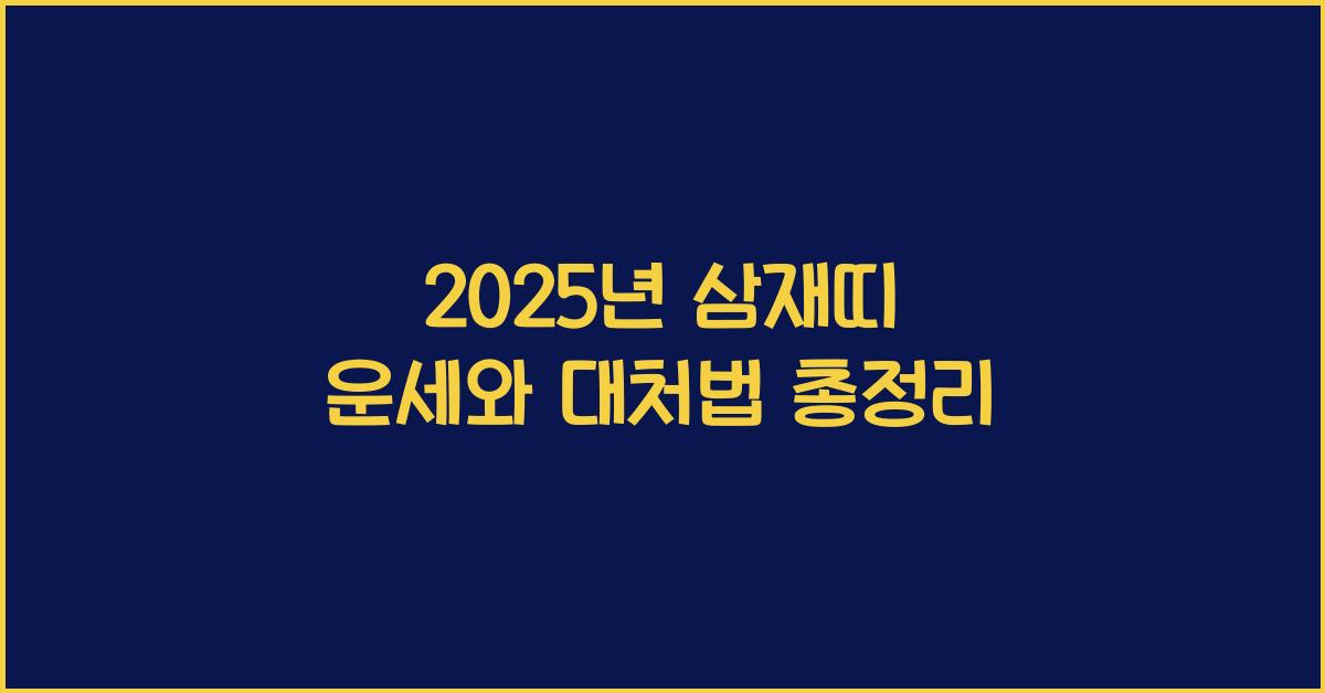 2025년 삼재띠