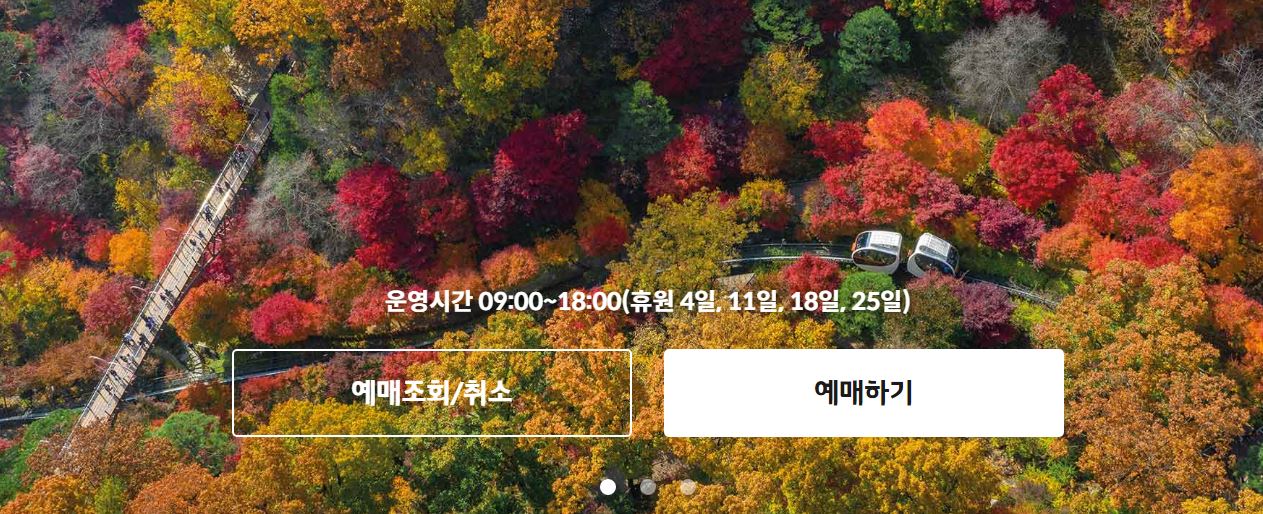곤지암 화담숲 예약 안내 입장료 모노레일 탑승 할인 방법
