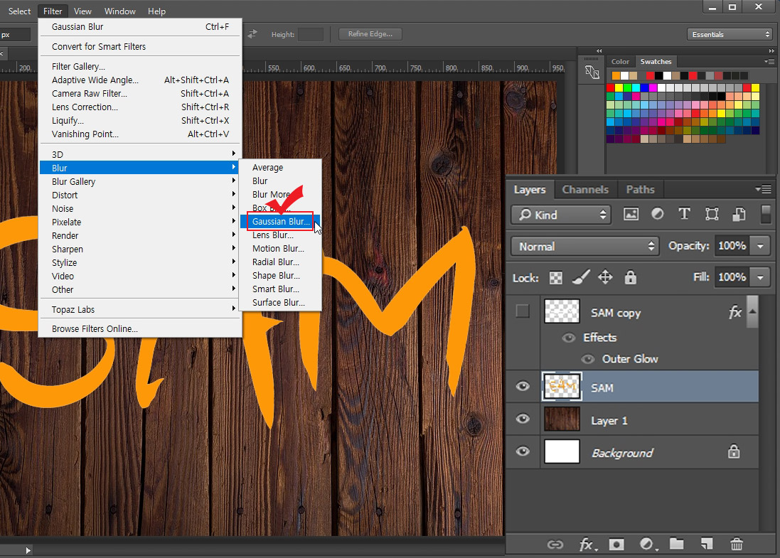 포토샵 가우시안 블러
