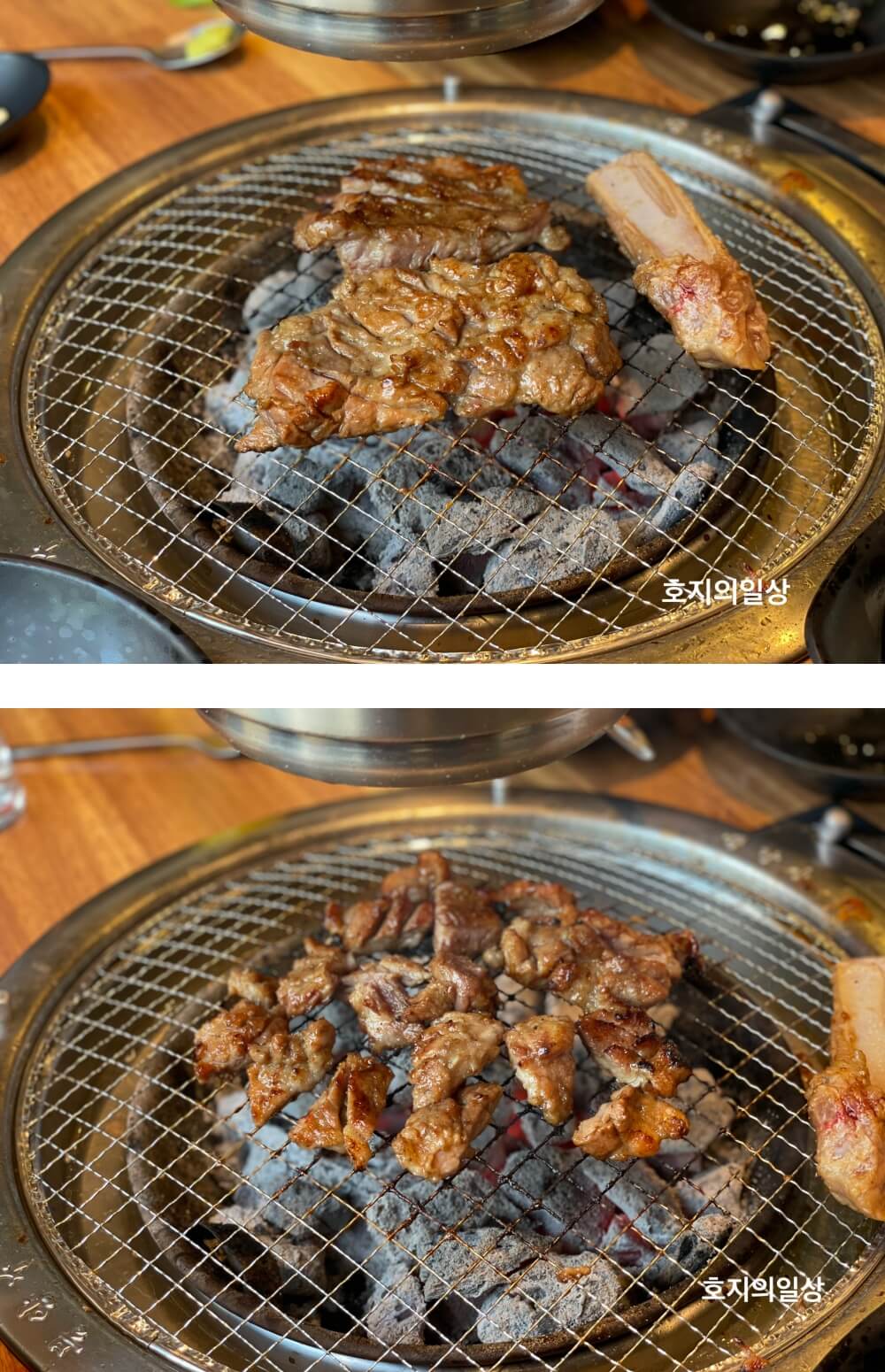 홍천 돼지갈비 맛집 풍년갈비 - 익어가는 양념갈비