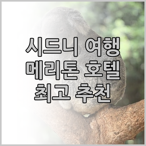 시드니 여행 최고의 선택은? 메리톤 