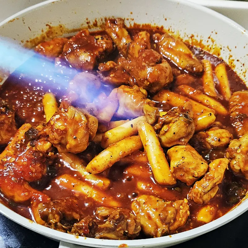 숯불향-토치-작업