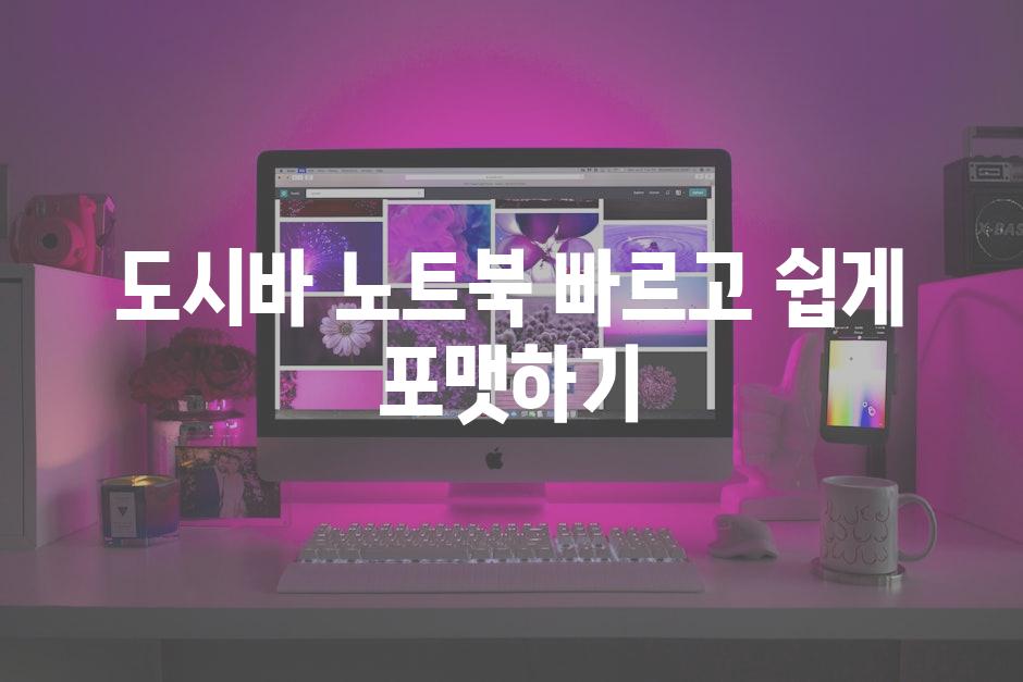 도시바 노트북 빠르고 쉽게 포맷하기