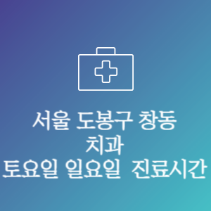 서울 도봉구 창동 치과 주말 토요일 일요일 문여는 병원 진료시간