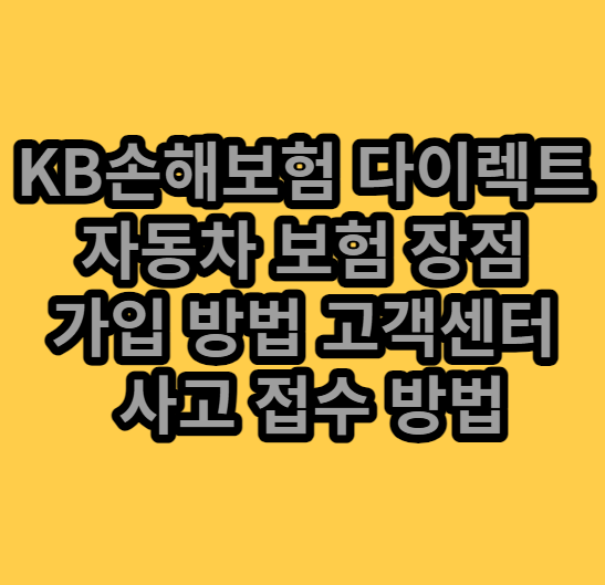 KB손해보험다이렉트자동차보험