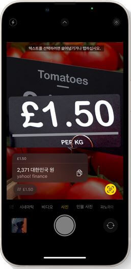 iOS-16-업데이트-기능-라이브텍스트-동영상-사진
