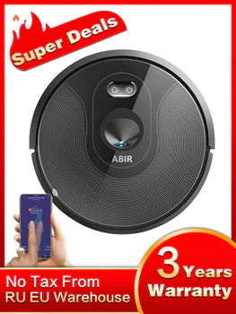  ABIR X6 로봇 진공 청소기, 시각적 탐색, APP 가상 장벽, 중단점 연속 청소, 원래 가격:  USD 99.99--> 현재:  USD 49.99