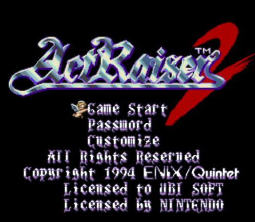  SNES ROMS - Act Raiser 2 (EUROPE / 유럽판 롬파일 다운로드)