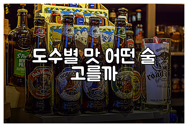도수별 맛 어떤 술 고를까