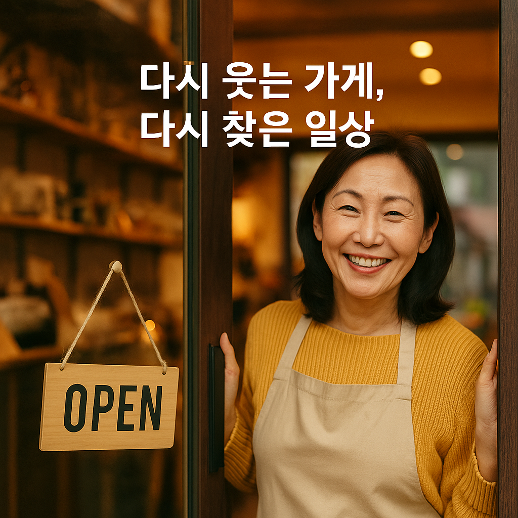 소상공인과 자영업자의 회복을 상징하는 이미지