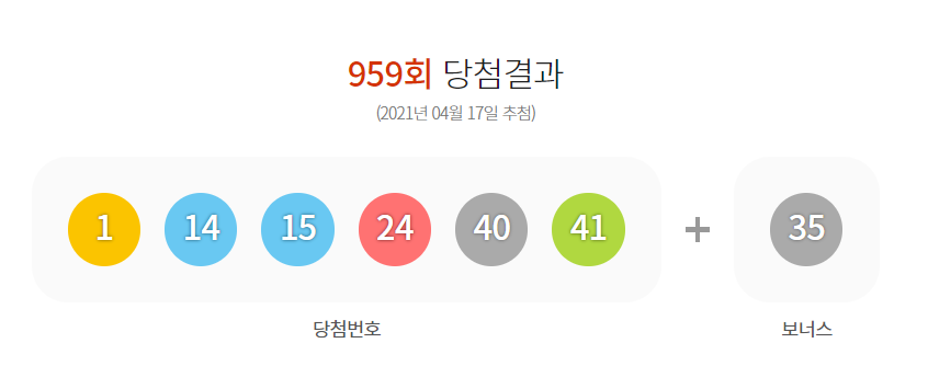 로또 960회 예상번호