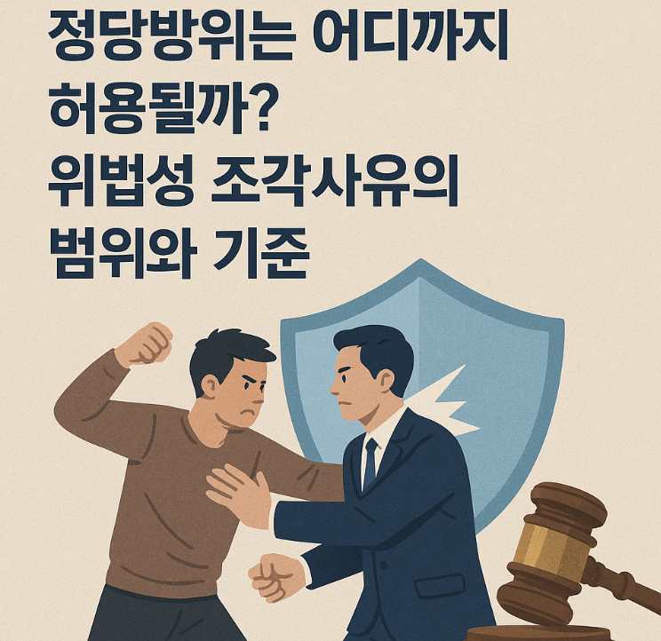 정당방위의 조건 한계, 위법성 조각사유의 범위와 기준