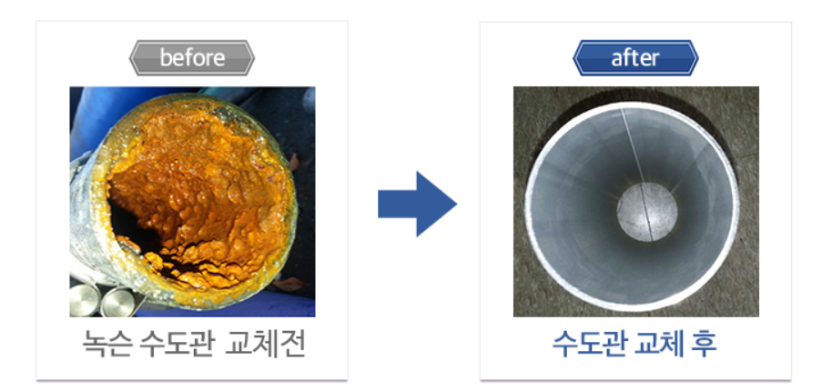 녹슨수도관 교체