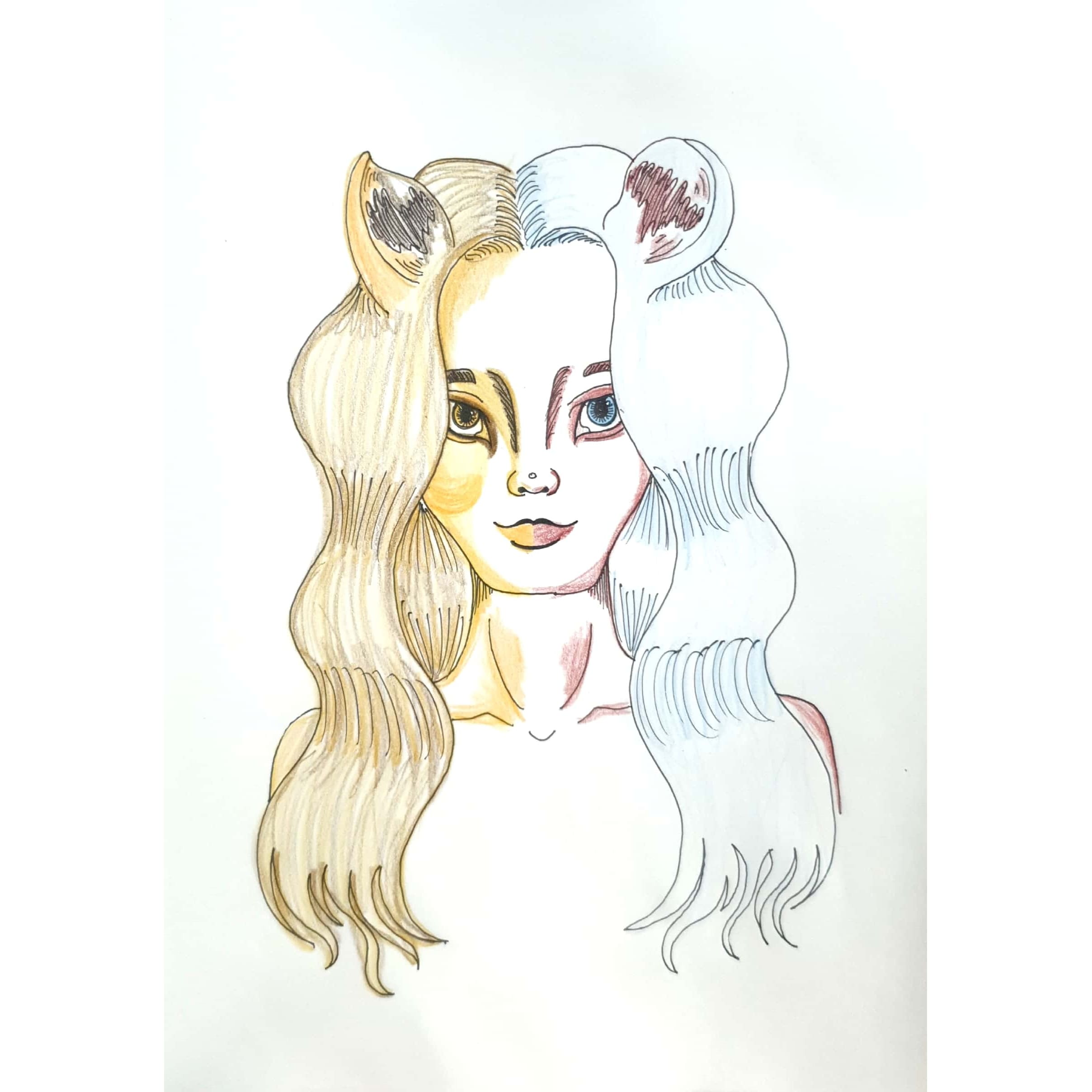  Lioness 암사자 / 일러스트 그림 드로잉 / 인물화 그리기